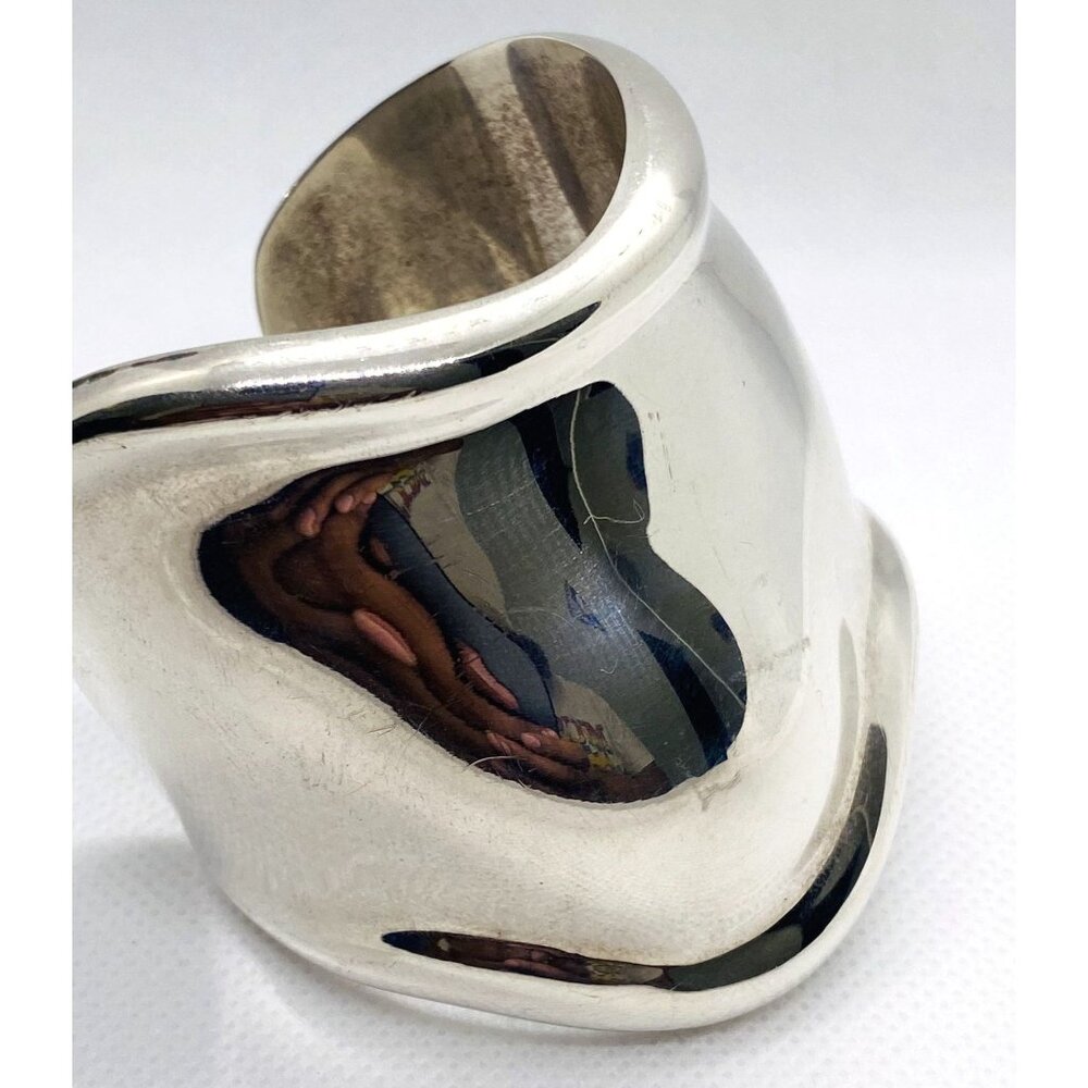 Tiffany & Co Elsa Peretti 1975 Sterling Silver 925 Bone  Cuff Bracelet Right - Picture 6 of 13